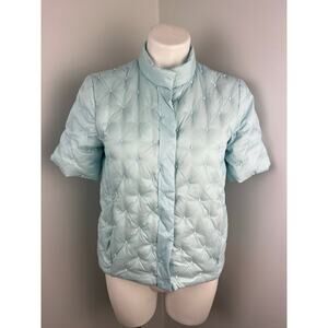 J. McLaughlin Light Blue Quilted Jacket